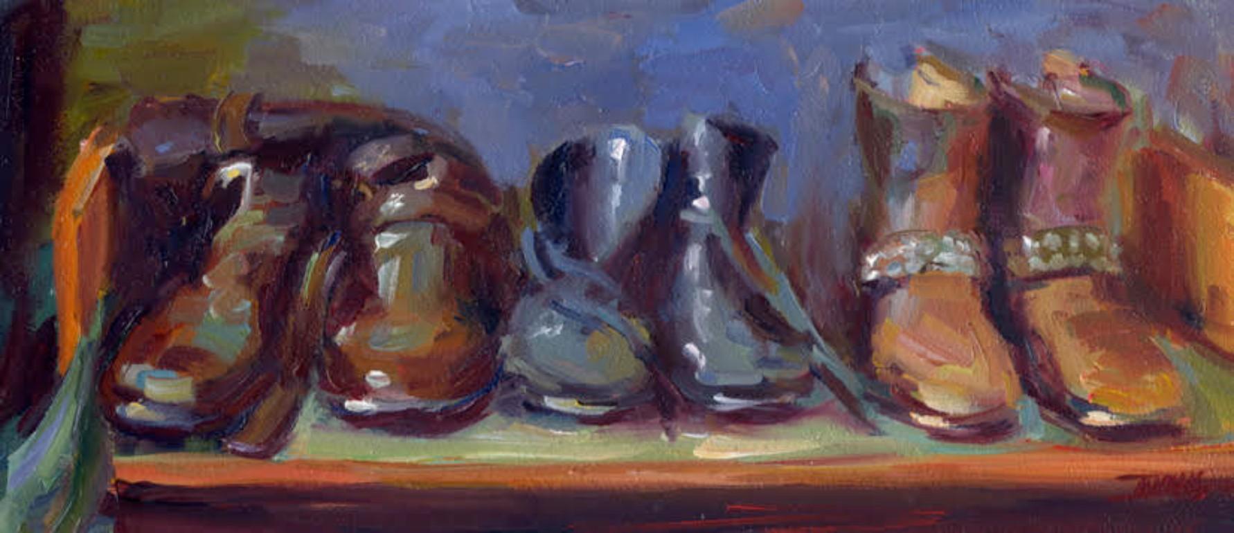 Pam Ingalls Figurative Painting - Boot Camp 