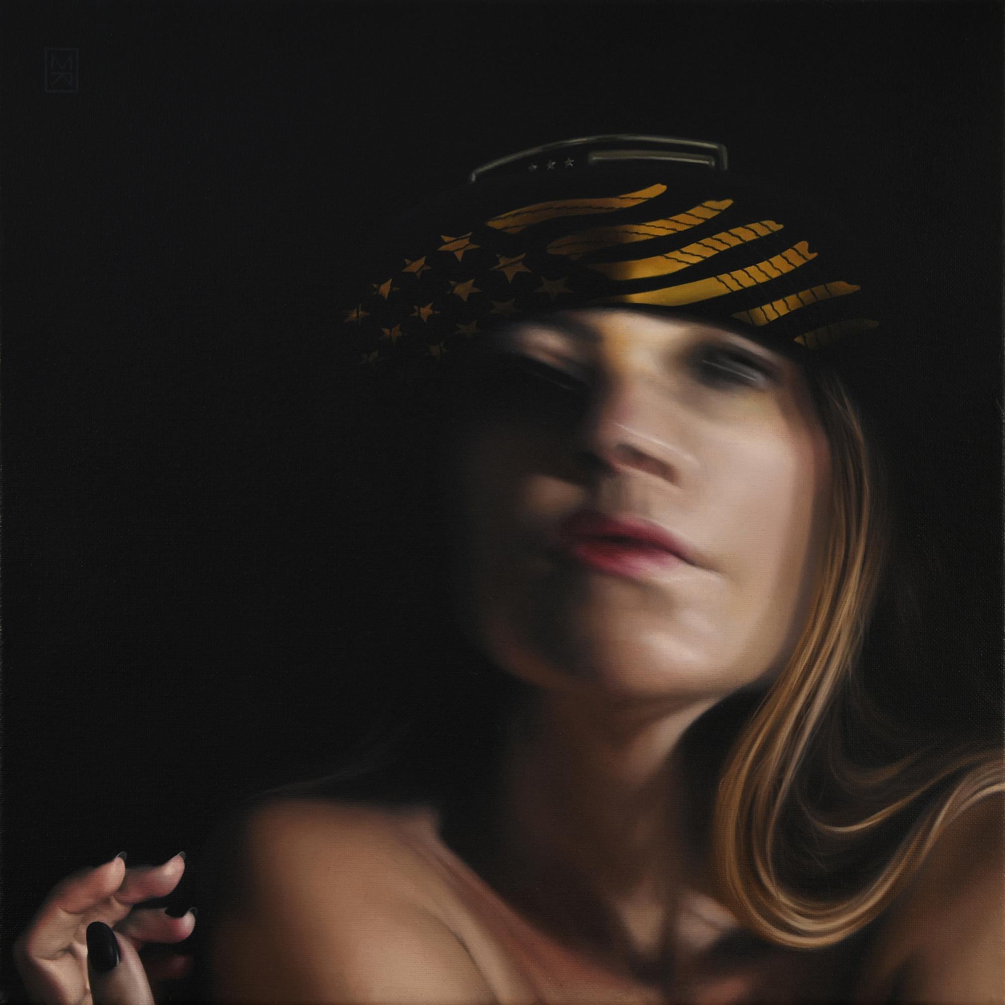 Megan Elizabeth Read Figurative Painting - "You are Here" Oil Painting