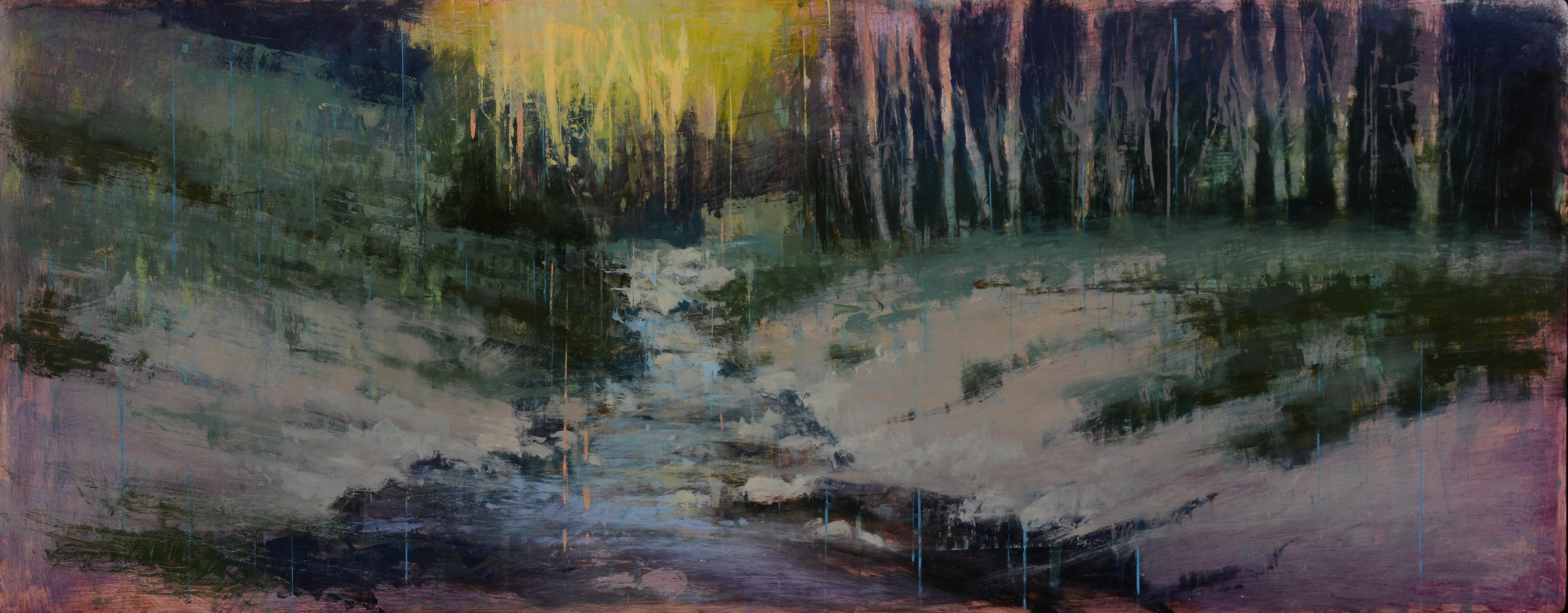 Aaron Bushnell Landscape Painting – „Sometimes We Dance through Darkness“, Ölgemälde