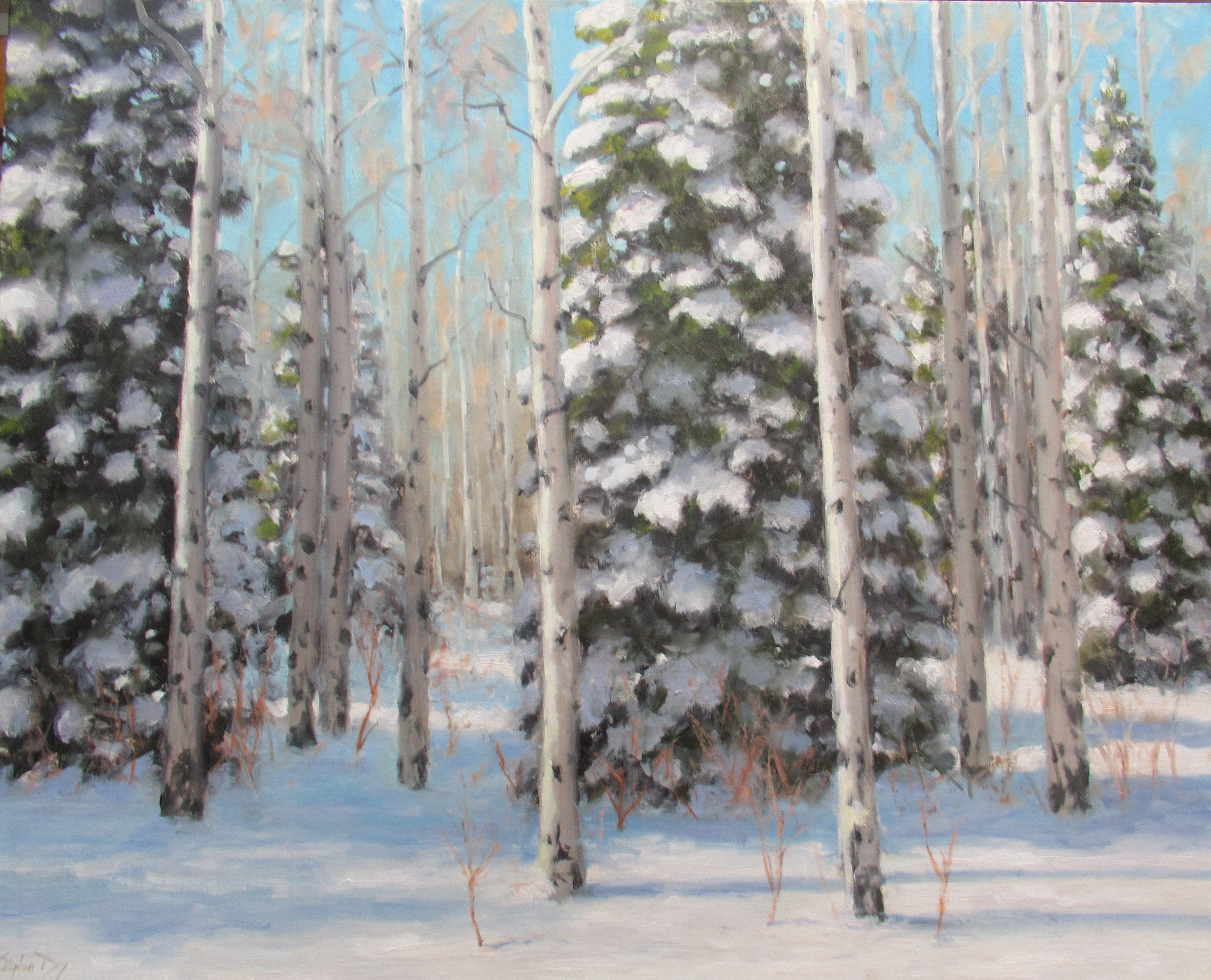Stephen Day Landscape Painting - "Winter Afternoon, " Oil Painting
