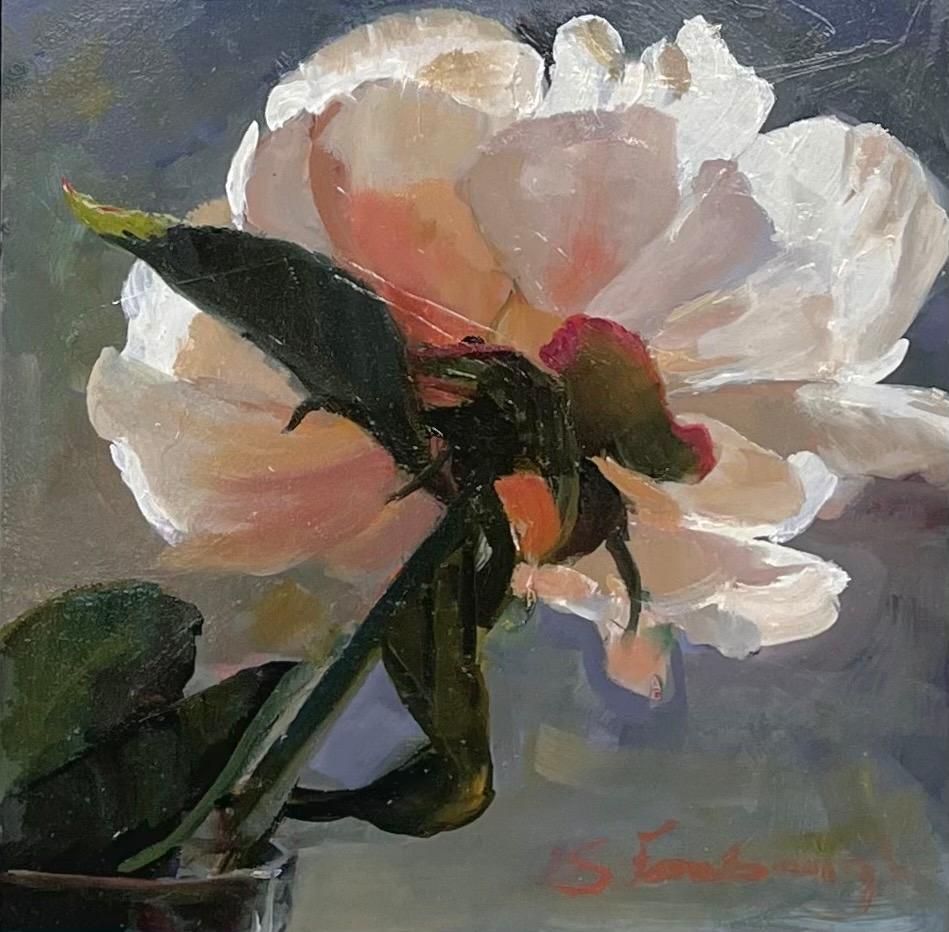 Sheri Farabaugh Figurative Painting - "Peony, " Oil Painting