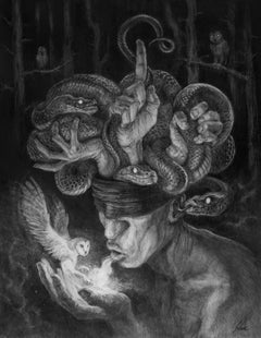 "Ritual" (2024) By Michael Blank - Original Graphite Surrealist Illustration