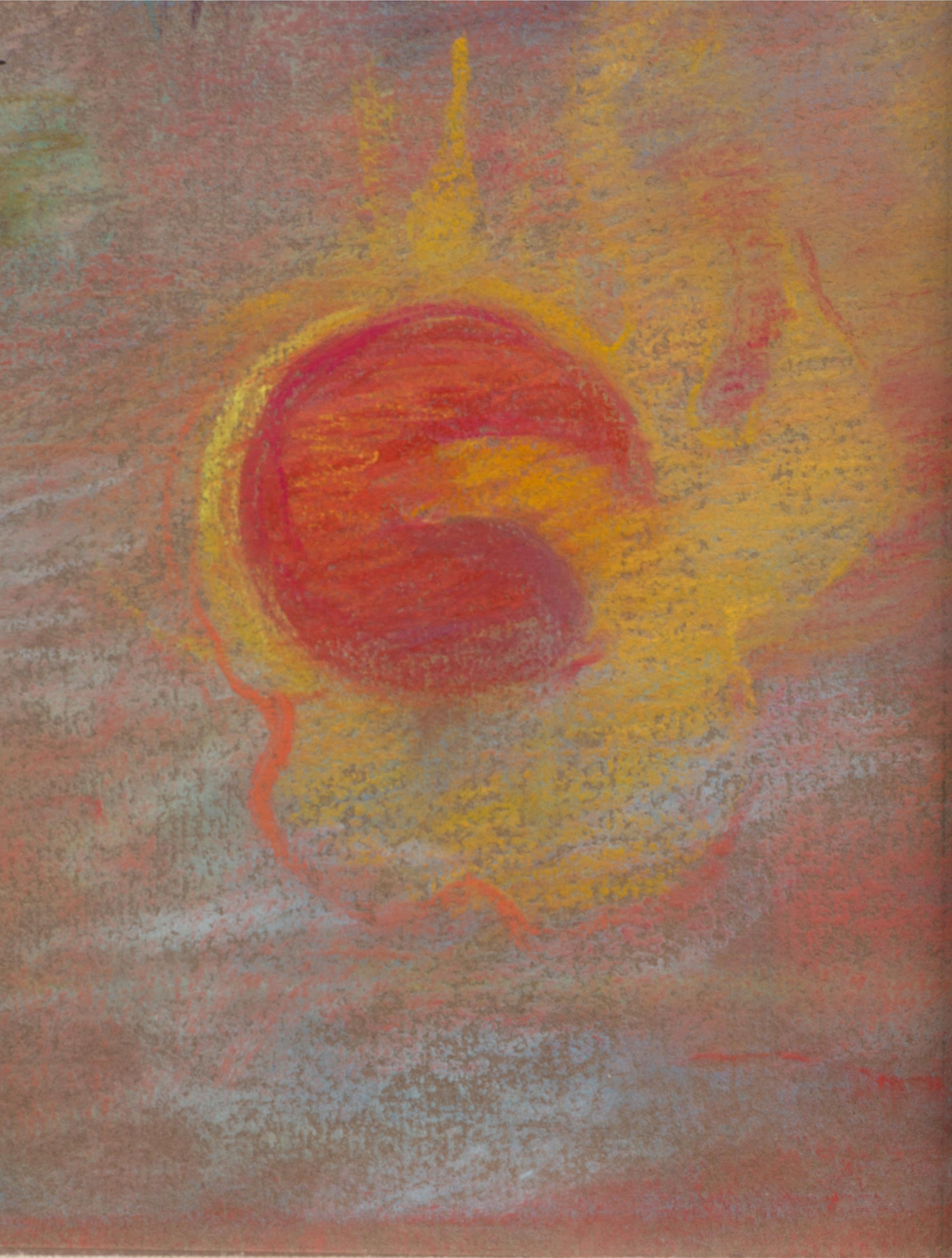 « dragon », dessin original au pastel en vente 1