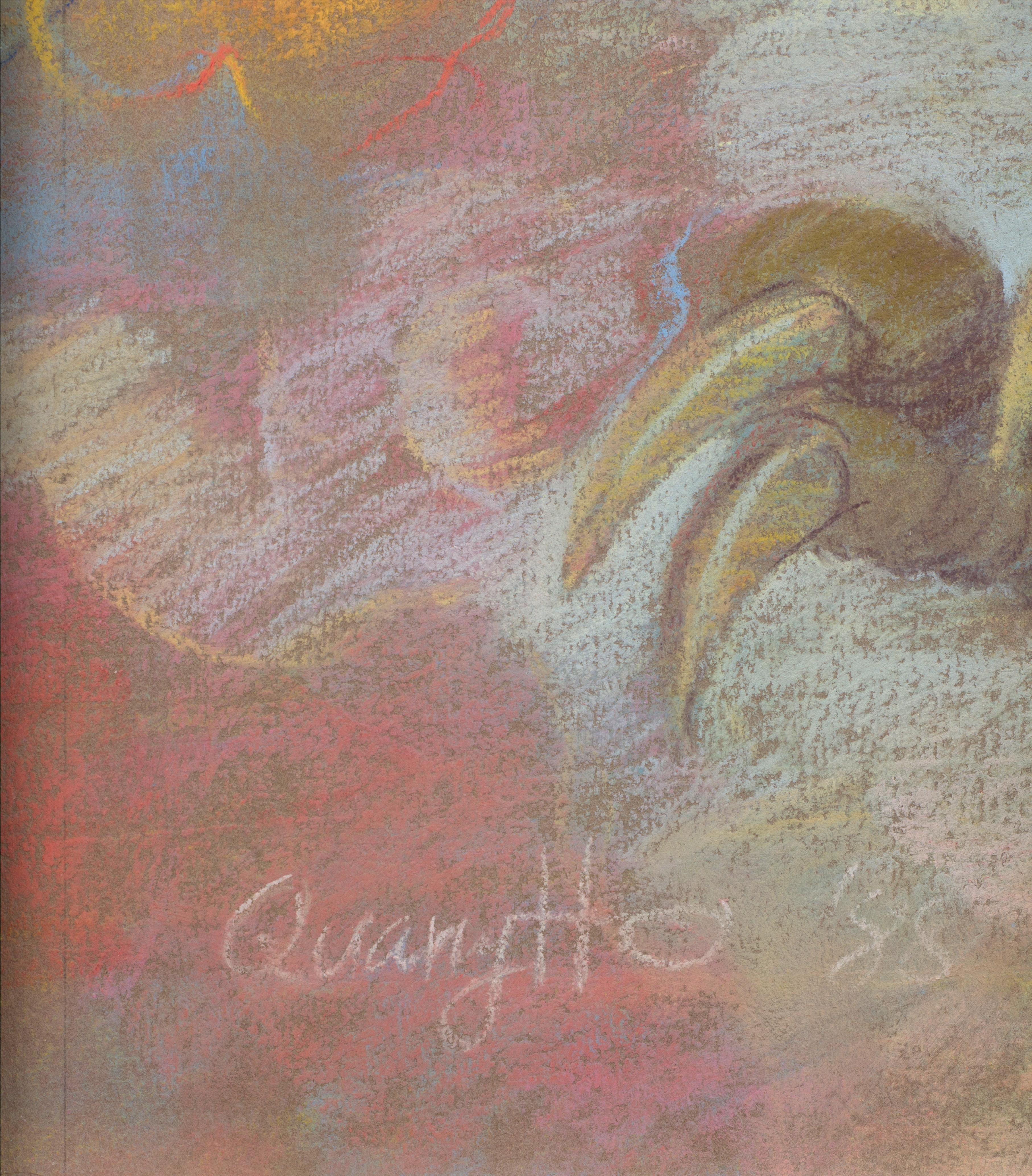 « dragon », dessin original au pastel en vente 2