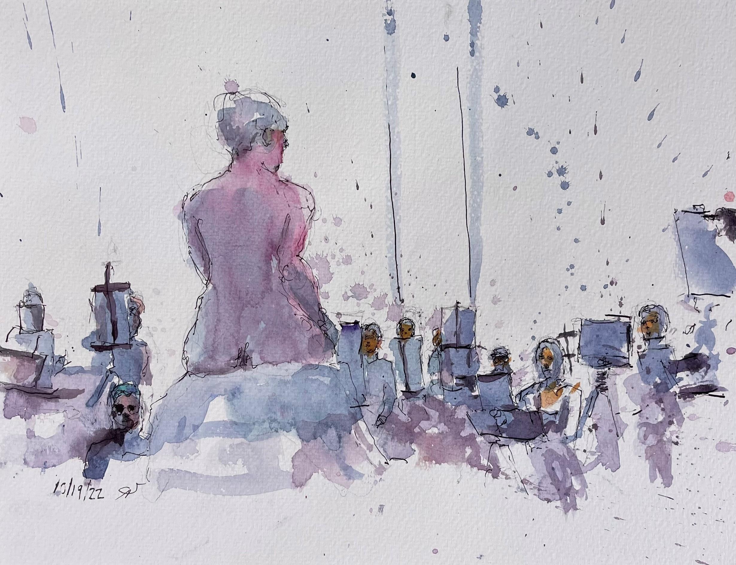 Clyde Steadman Portrait - "Untitled 20, " Watercolor Painting