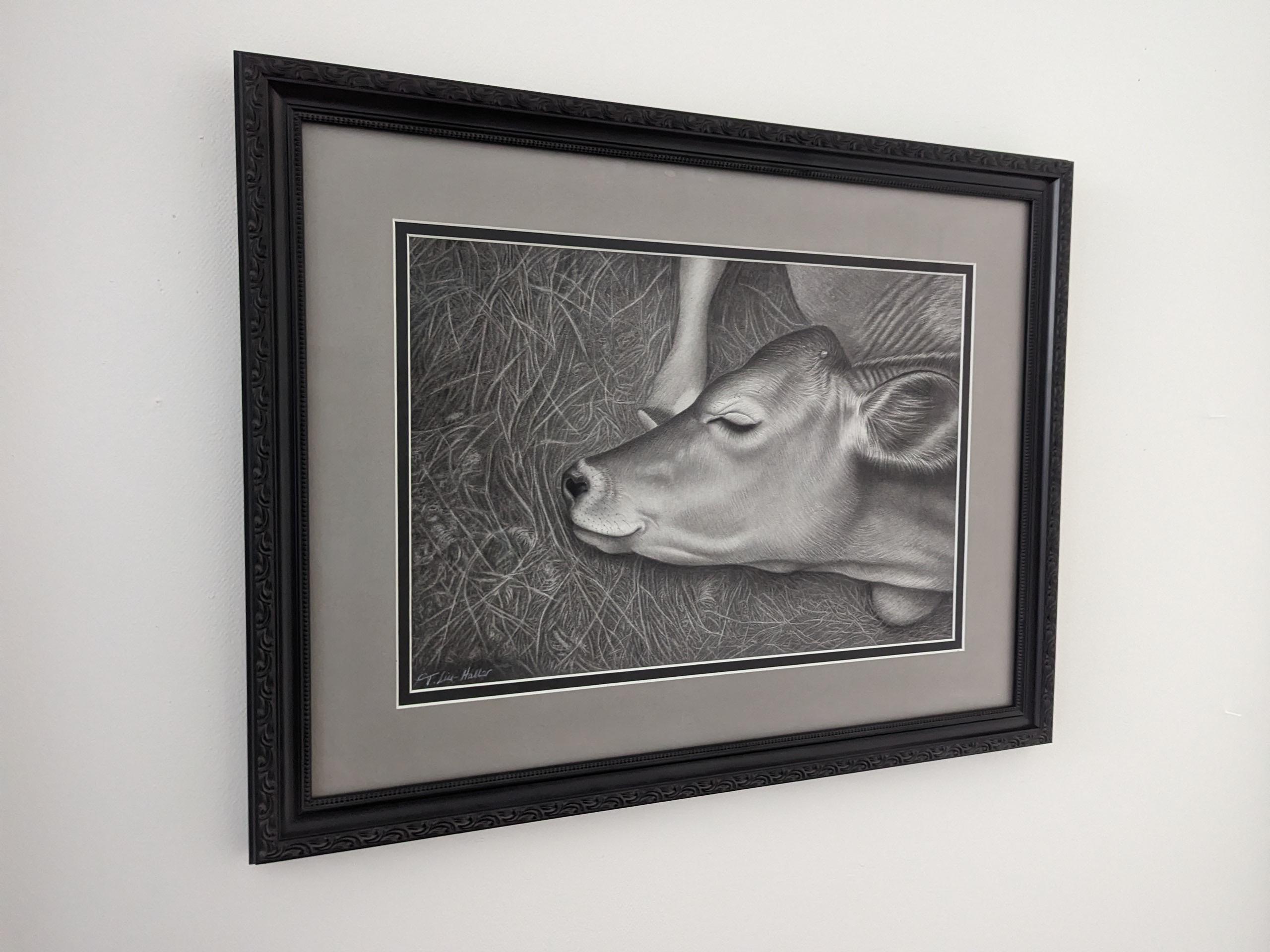 Le dessin en graphite « Sleepyhead » - Art de Tammy Liu-Haller