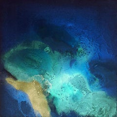 "Glow Within", Luminescent Teal Aerial Ocean View by Ana Hefco