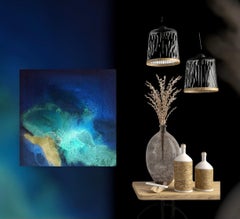 "Glow Within", Luminescent Teal Aerial Ocean View by Ana Hefco