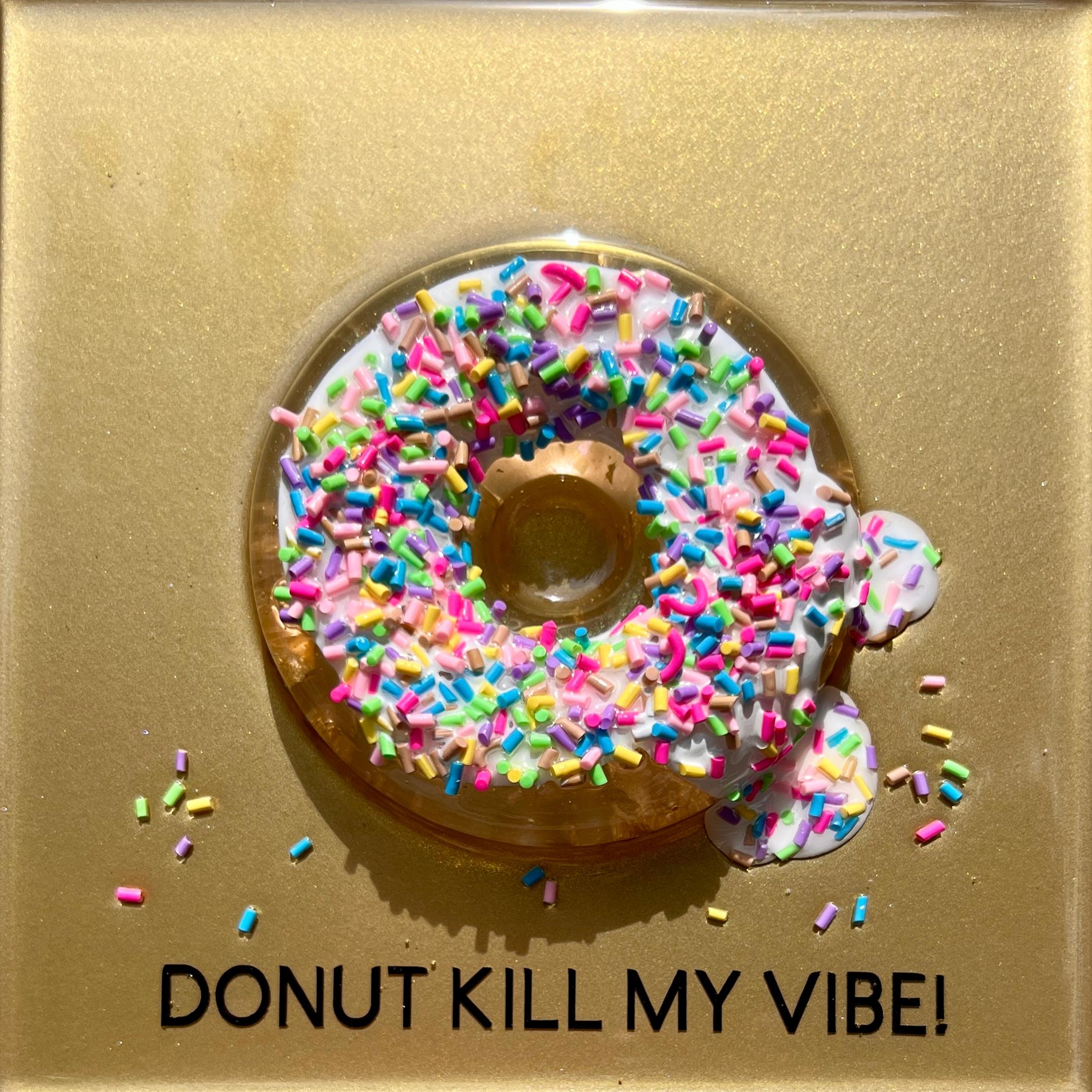 Ana Hefco's (Miami based) "S Donut Kill My Vibe #4" is an original, handmade layered tinted resin & mixed media on wood panel. This piece is unframed and ready to hang. 

Born and raised in Bucharest Romania, I am a self-taught dreamer and