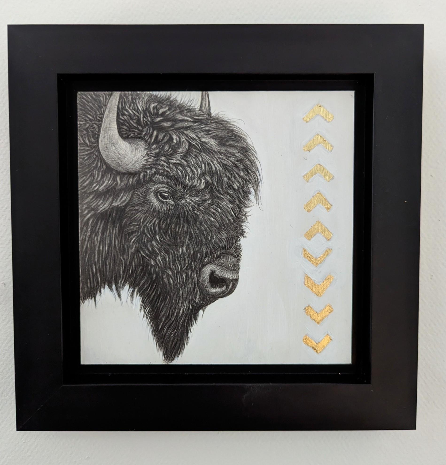 „Bison“ Original Buffalo-Gemälde von Tammy Liu-Haller im Angebot 1