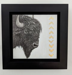 "Bisonte" Quadro originale di bufalo di Tammy Liu-Haller