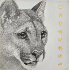 Gold Leaf Animal Drawings and Watercolors