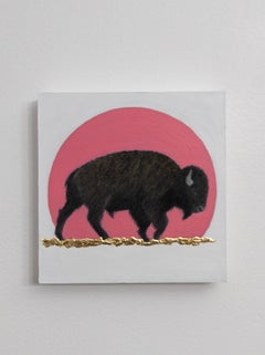 "Rose Sunset" Peinture originale de Tammy Liu-Haller - Silhouette de Buffalo