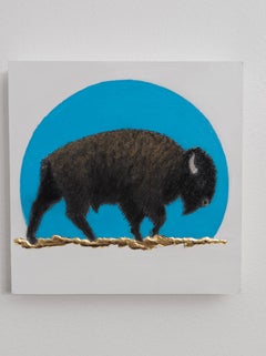 "Blue Sunset" Original Painting by Tammy Liu-Haller - Buffalo Silhouette