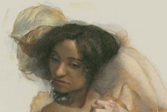 "Esperanza" (2016) de Jane Radstrom, Pintura original al óleo en pastel, Pareja desnuda