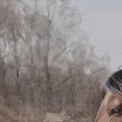 "Wild at Heart" (2023) by Mo Myra, Original Watercolor Painting of Horse