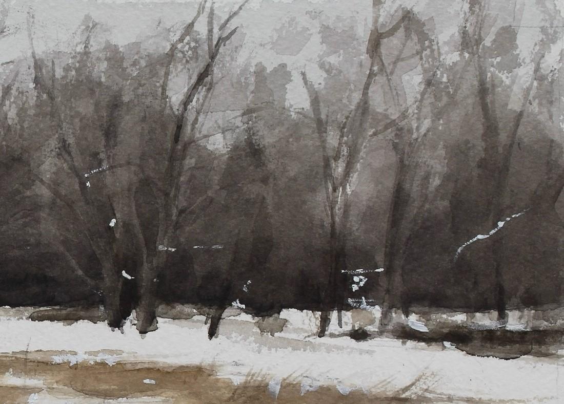 « Path Forward » (2024) de Mo Myra, peinture à l'aquarelle originale en vente 7