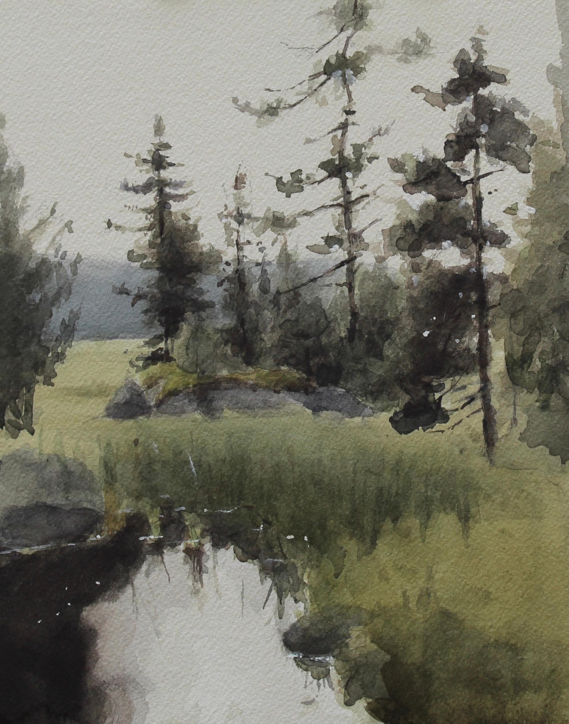 "Lugar de encuentro" (2024) de Mo Myra, Pintura original en acuarela