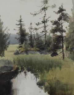 « Meeting Place » (2024) par Mo Myra, aquarelle originale