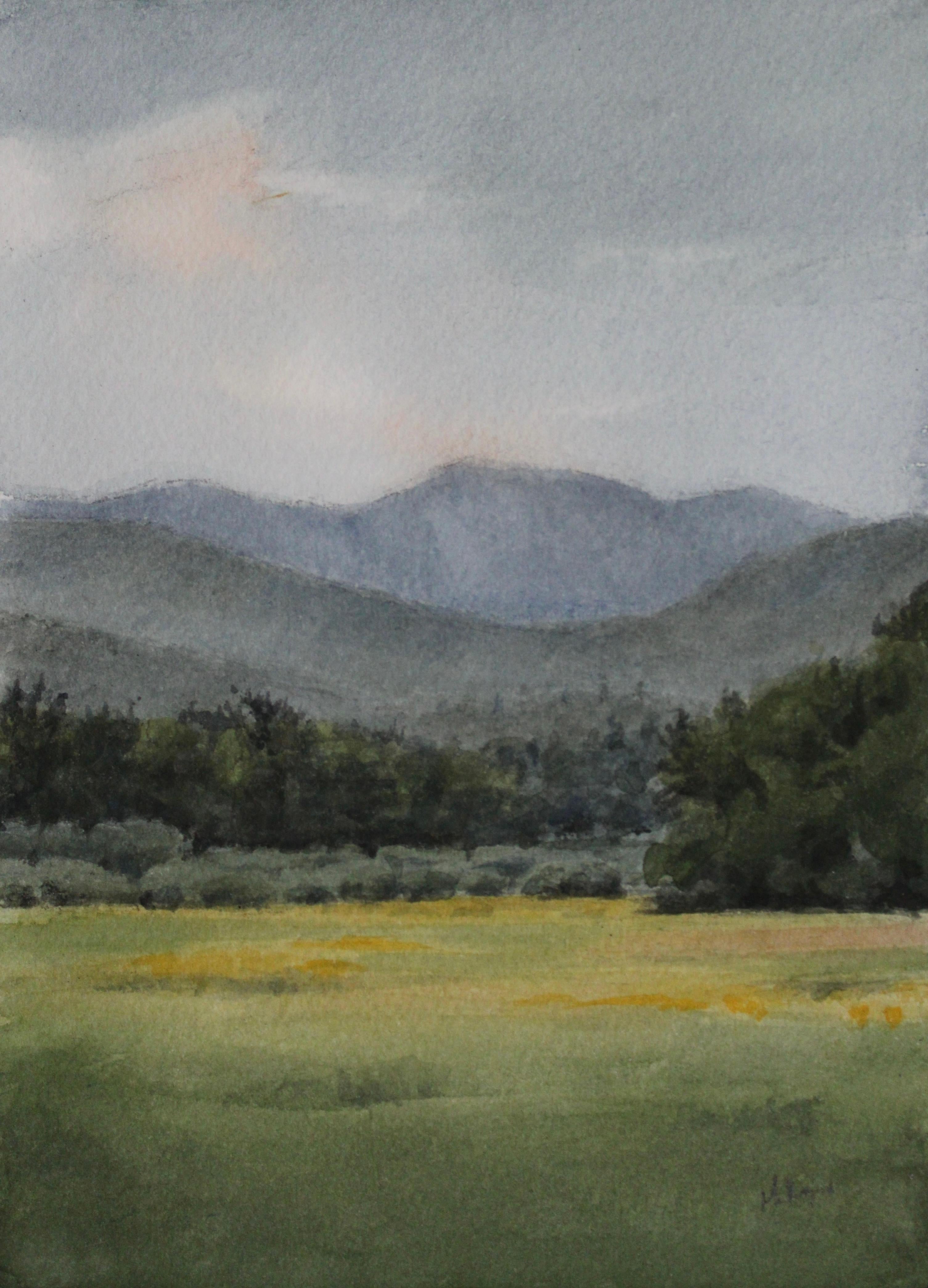 « Possiblesties of a New Day » (2024) de Mo Myra, peinture à l'aquarelle originale