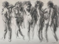 "Senza titolo" (2023) di Quang Ho, illustrazione originale a carboncino