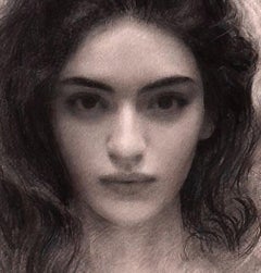 "Charcoal Portrait of a Young Girl" (2023) By Bunyod Suvonov, Original Drawing