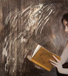 „Interesting Story“ (2023) von Bunyod Suvonov, Original-Ölgemälde