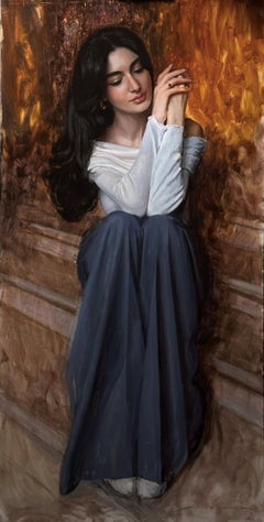 "Retrato de Goar" (2024) Por Bunyod Suvonov, Pintura al óleo original
