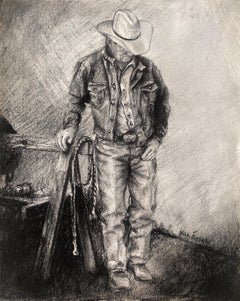 "De vuelta a los establos (II)" (2024) Por James Van Fossan, dibujo original