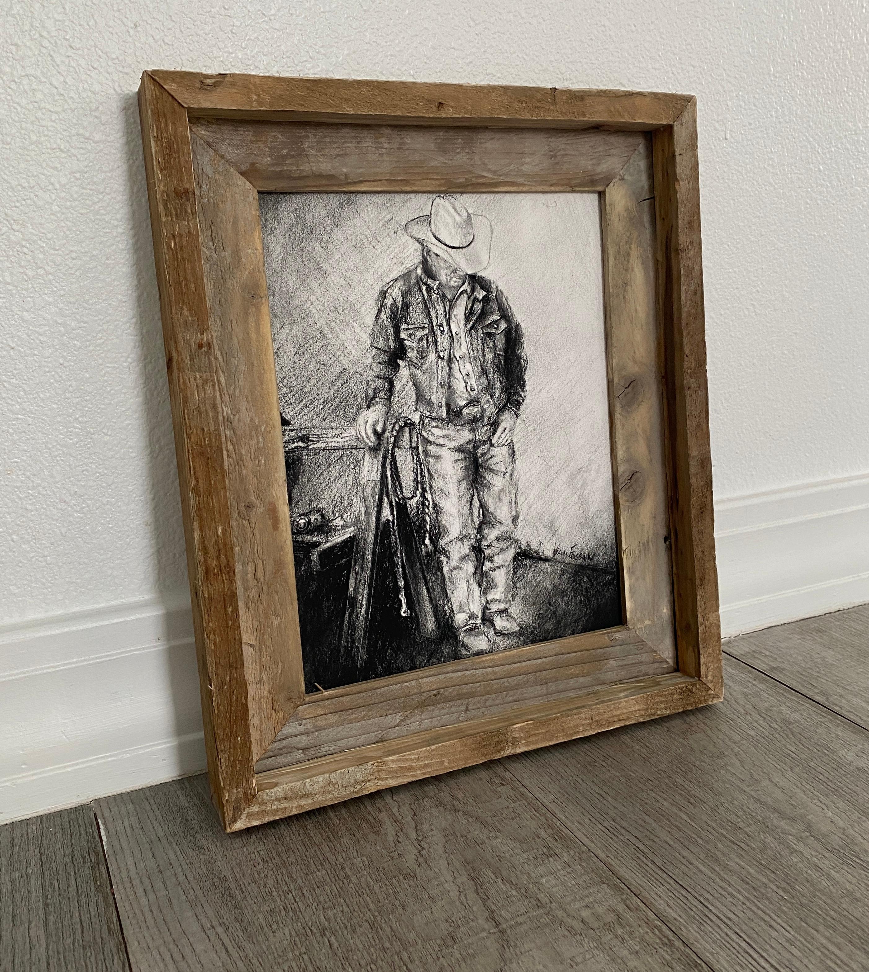 „Back At The Stables (II)“ (2024) von James Van Fossan, Originalzeichnung im Angebot 2