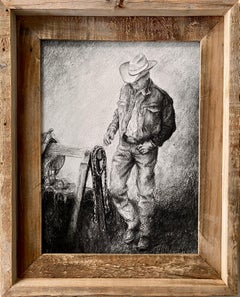 "De vuelta a los establos (I)" (2024) Por James Van Fossan, Dibujo original