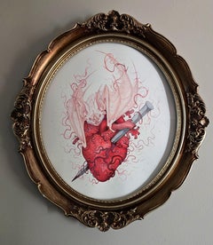 "My Vampire Heart" (2024) by Nana Williams, Original Watercolor Painting