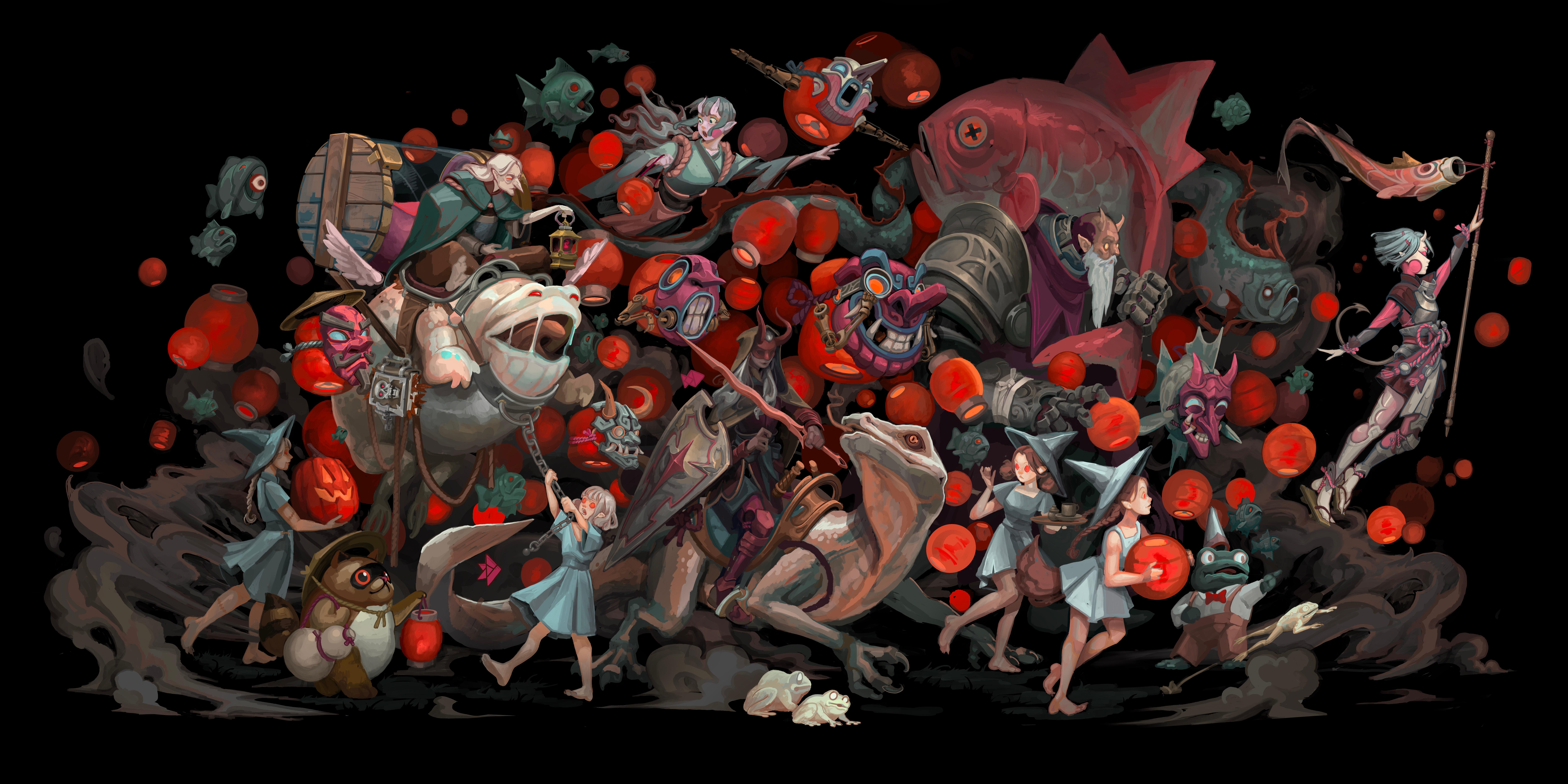 „Cursed March“ (2024) Von Dustin Panzino, Procreate Illustration auf Metall