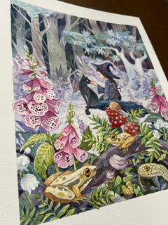 "Foxglove" (2024) di Ania Mohrbacher, acquerello originale fantasy