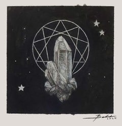 "Crystal Study" (2024) By Babs Webb, Original Fantasy Graphite Illustration