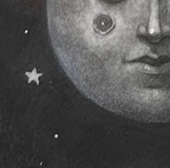 "Buenas noches" (2024) Por Babs Webb, Ilustración original fantasía en grafito