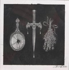 "Tools of the Trade" (2024) By Babs Webb, Original Fantasy Graphite Illustration
