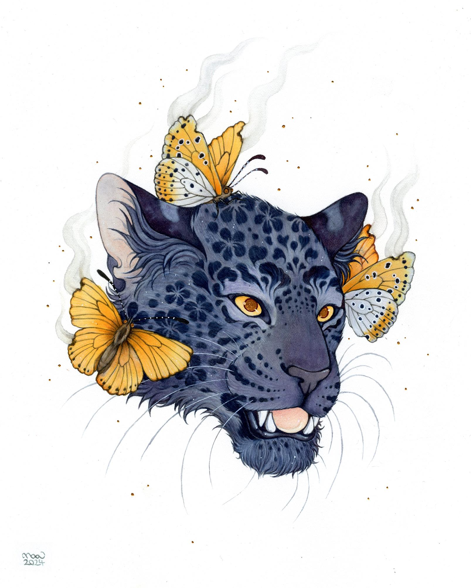 „Amur Rarities“ (2024) von Nana Williams, Original-Aquarellgemälde