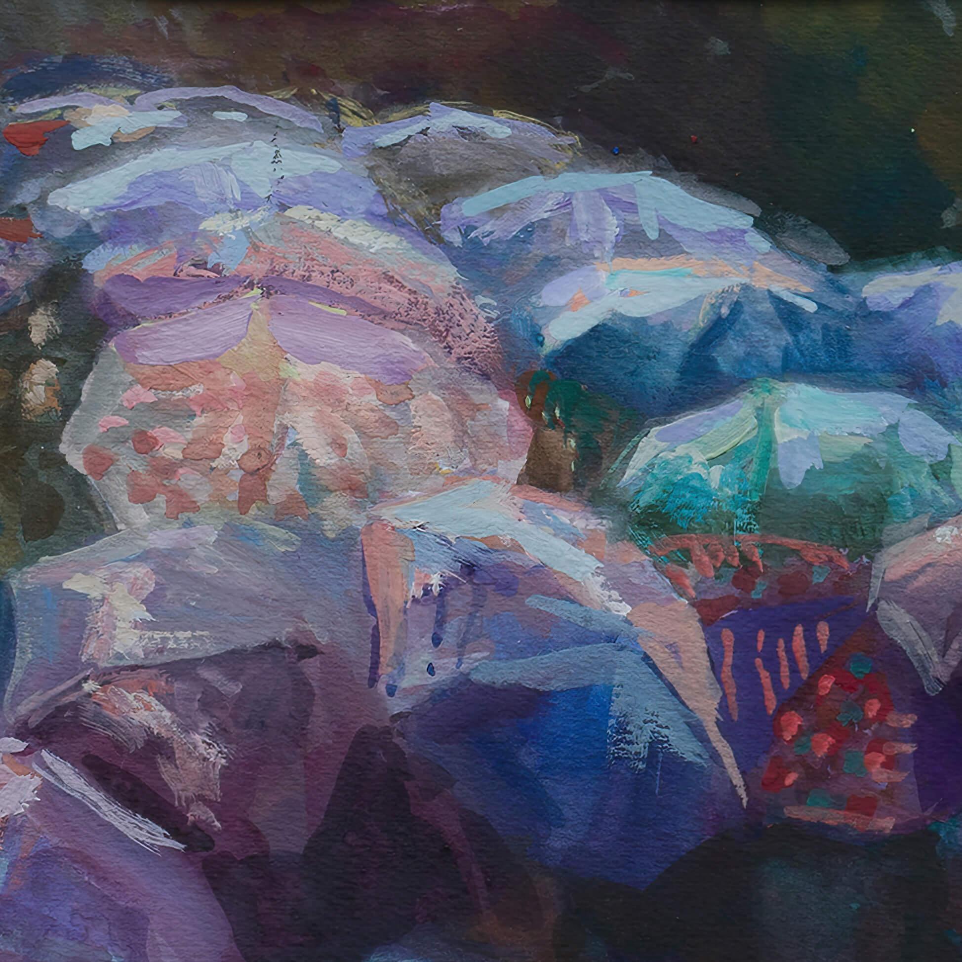„Brussels Excursion“ (ca. 2011) von Naum Katsenelson, Aquarell-Stadtlandschaft im Angebot 7