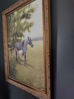 "The Gift" (2024) by Mo Myra, Original Watercolor Painting, Horse and Foal