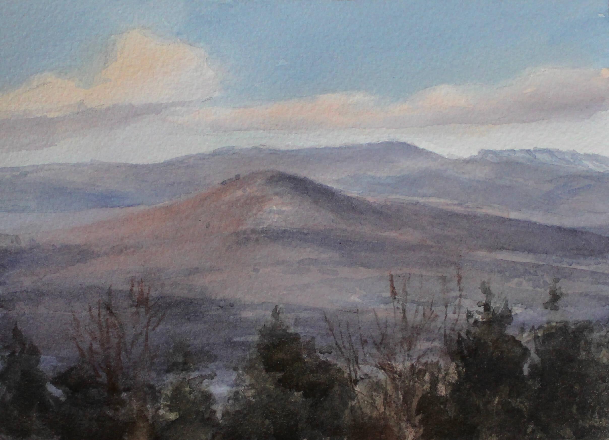 "Der Winter ist da" (2025) Original-Aquarellbild, Landschaft