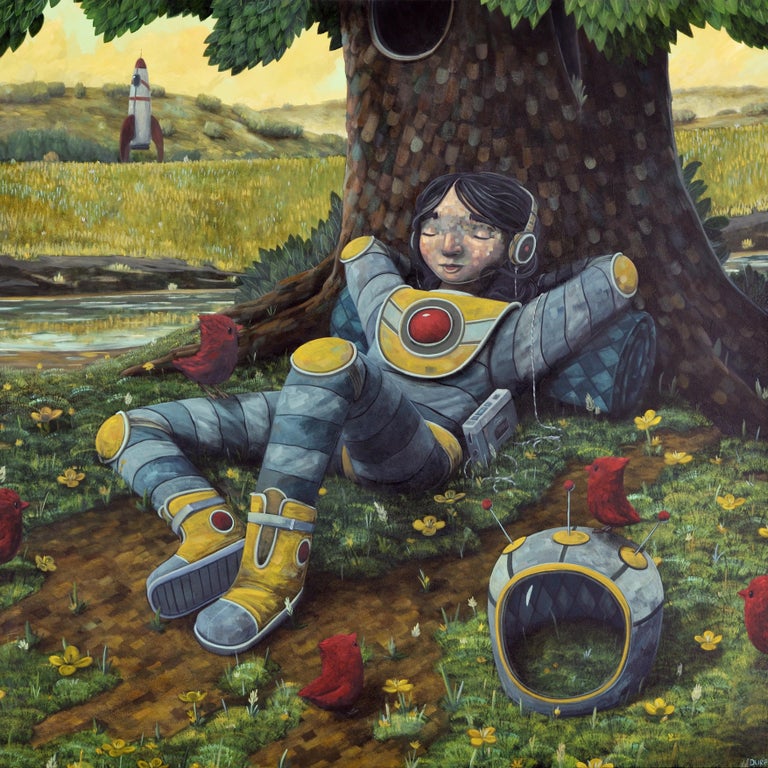 Nathan Durfee The Relaxing Reunion, Oil painting at 1stDibs