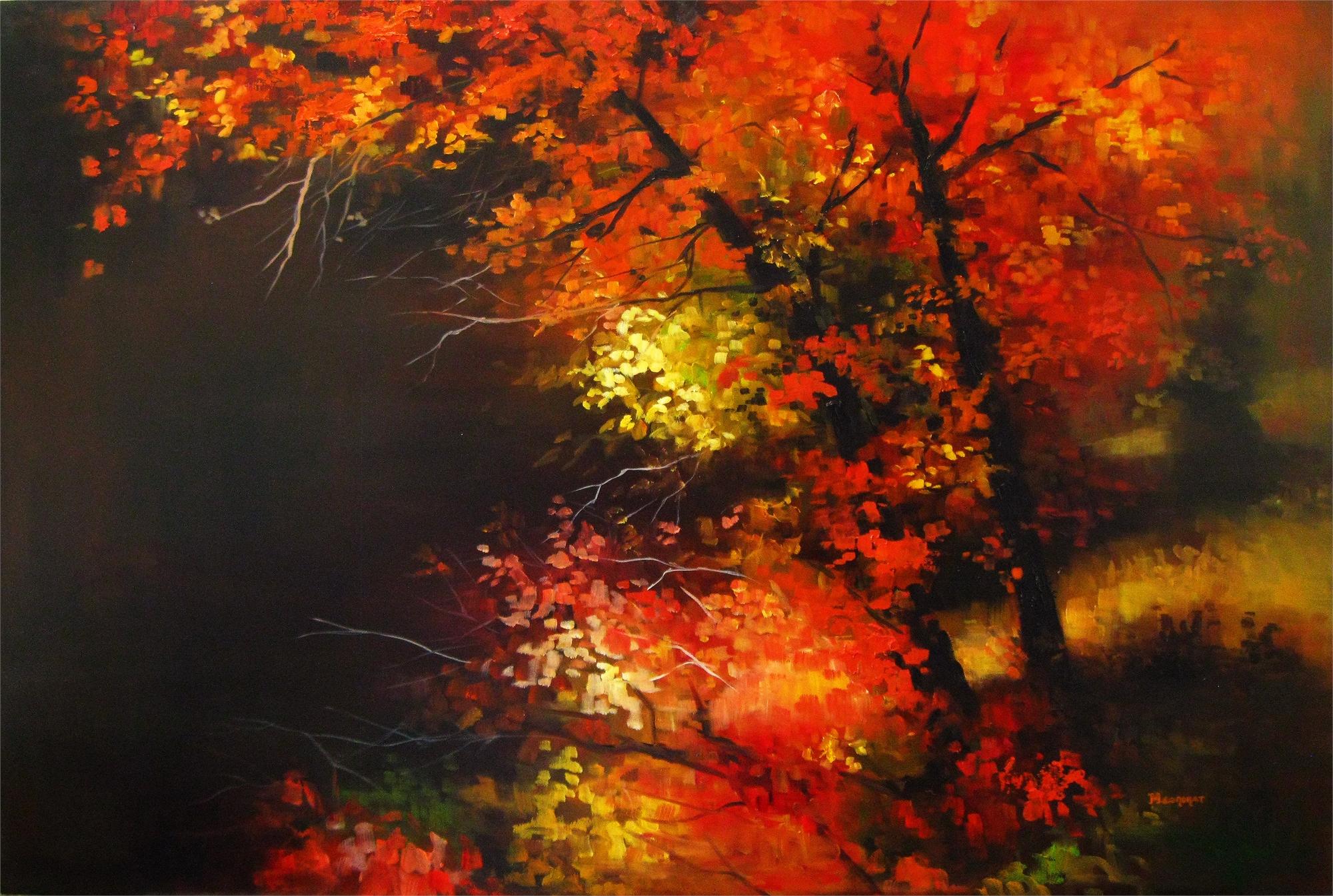 Autumn Flare, Oil painting