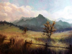 Flatiron Mountains, Oil painting