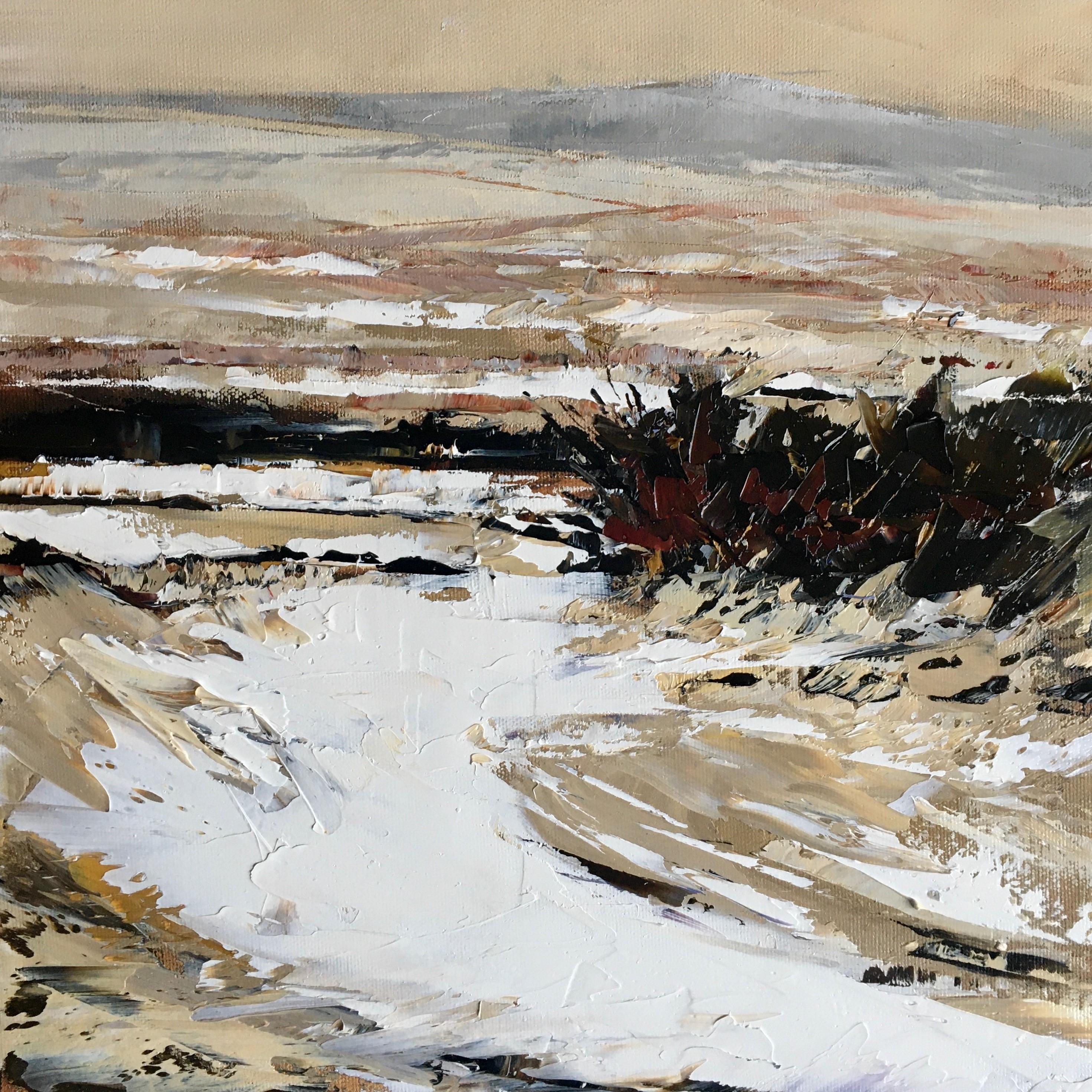 Sandra Pratt Landscape Painting - Distant Plains, Oil painting