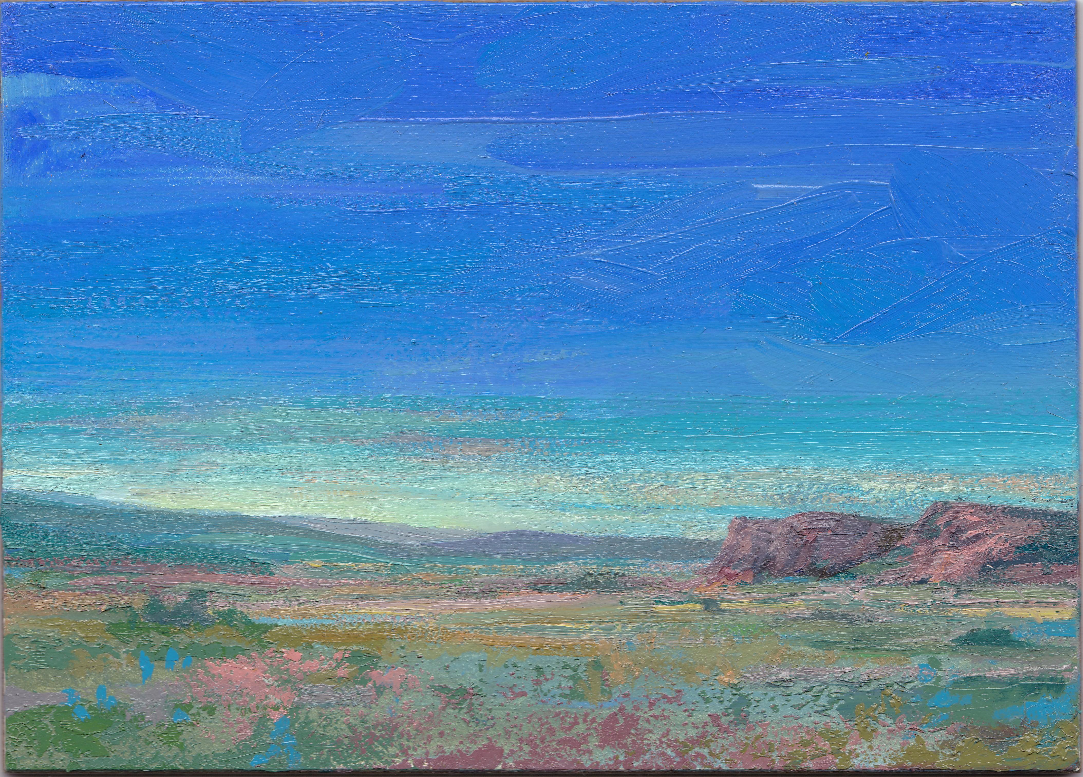 Charis Carmichael Braun Landscape Painting - "Skyline - Afternoon, " Oil painting