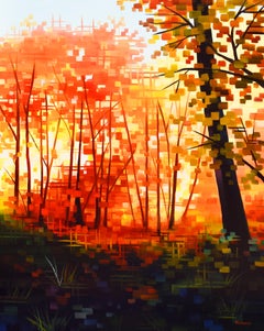 "The Lucky Grove, " Landscape Oil painting in Autumn
