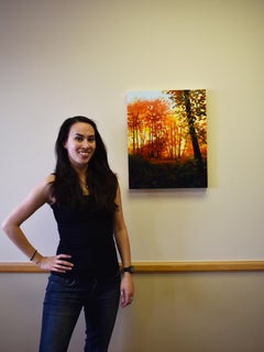 "The Lucky Grove, " Landscape Oil painting in Autumn