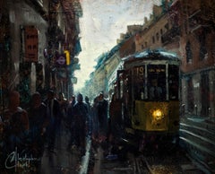 Milan, Italy, Oil painting