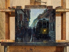 Milan, Italy, Oil painting